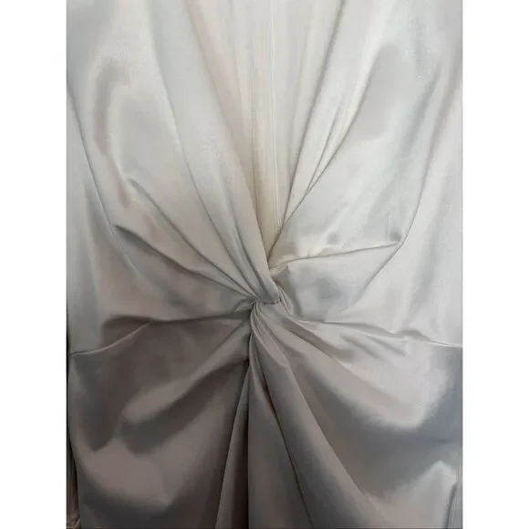 bhldn maya long sleeve twist satin mini dress BHLDN | Dresses | Bhldn Maya Longsleeve Twist Satin Mini White Vneck Dress